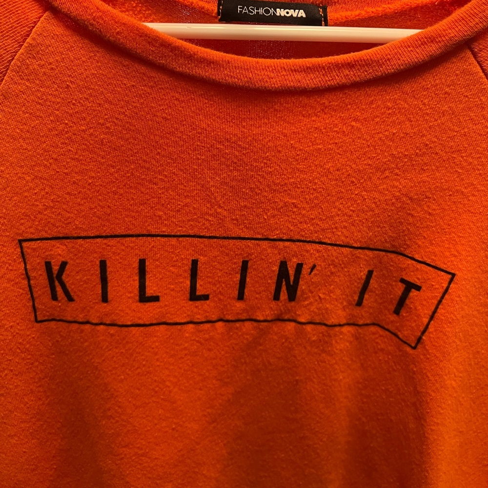 Fashion nova orange long sleeve